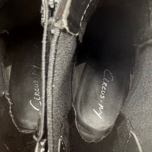 Circus by Sam Edelman Black Chunky Ankle Boots with Heel - Size 7.5M - Picture 10 of 12